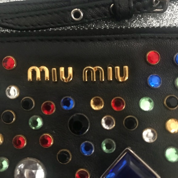 Miu Miu Jeweled Wristlet Clutch - Picture 3 of 6